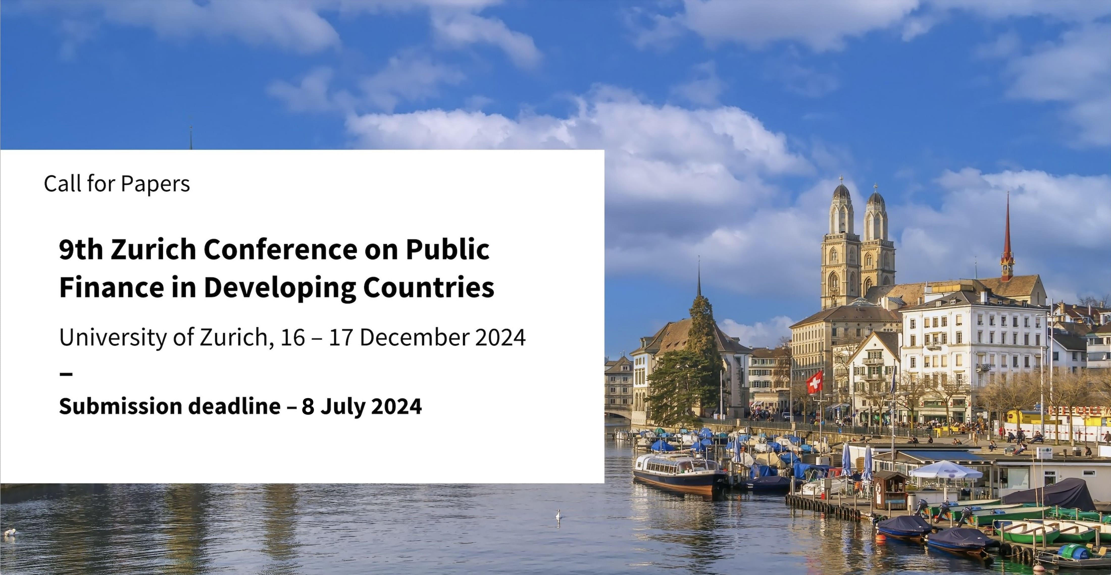 9th Zurich Conference call for papers. Paper deadline is July 8th 2024.