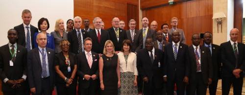 Ministers at the launch of the Addis Tax Initiative in 2015